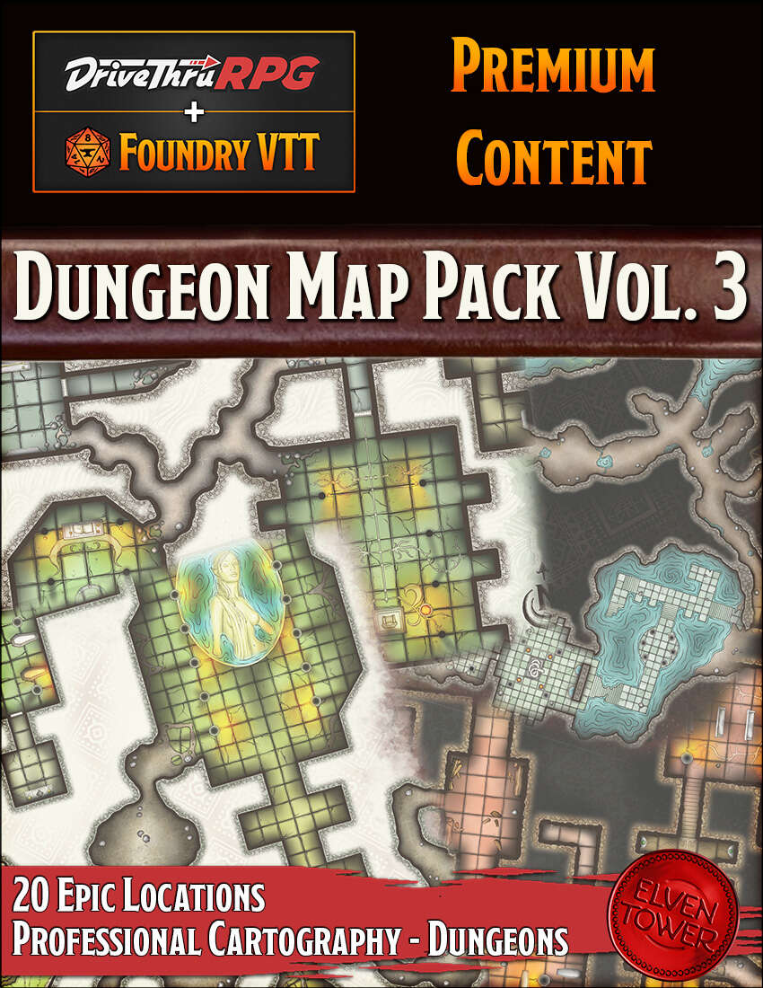 Dungeon Map Pack Vol 3 Foundry VTT Elven Tower Foundry VTT