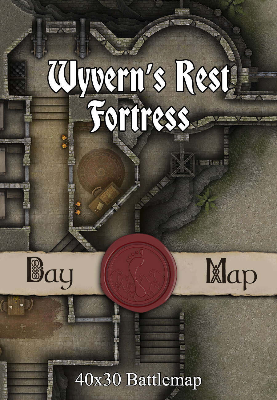 X Battlemap Wyverns Rest Fortress Seafoot Games Castles