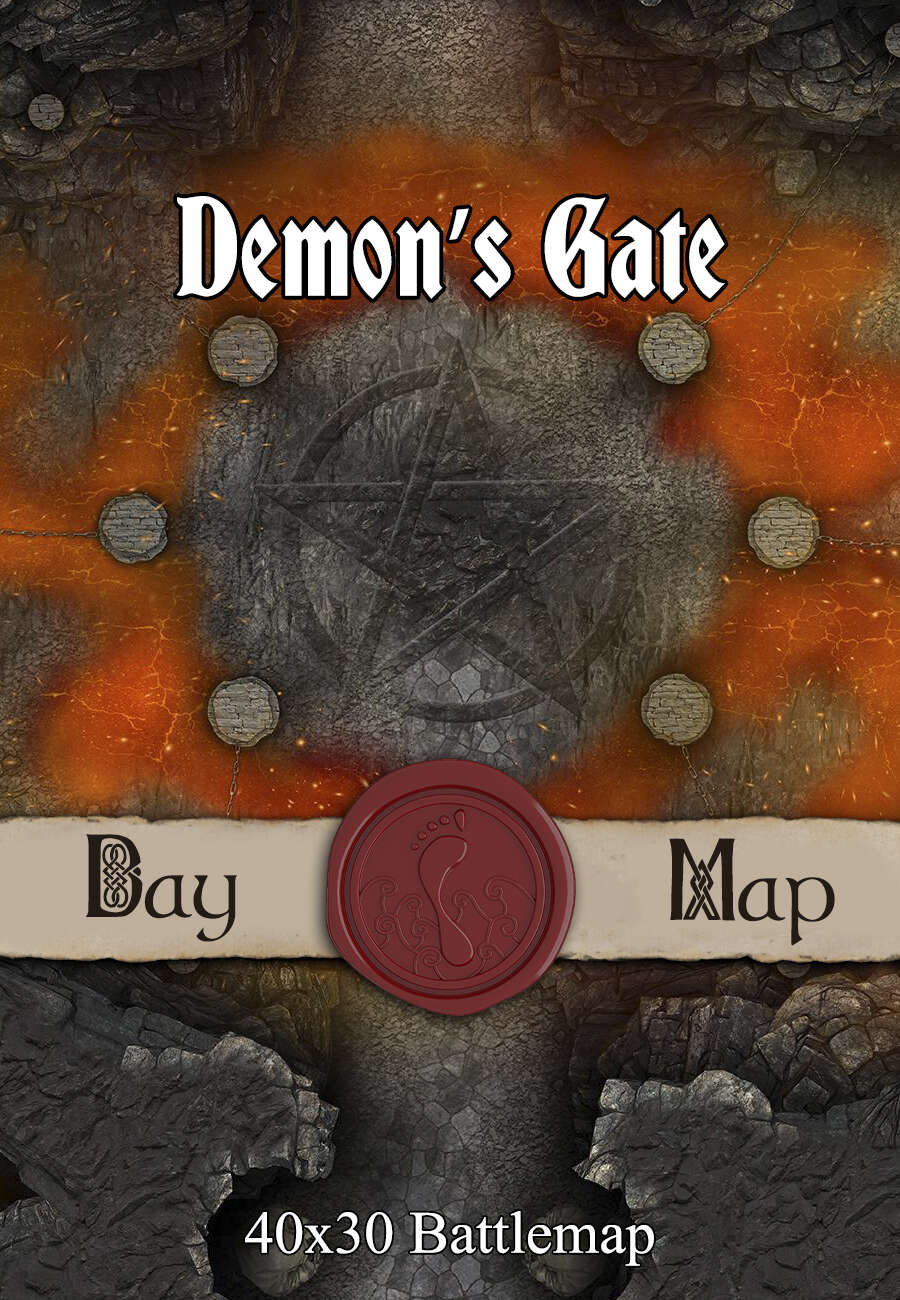 X Battlemap Demons Gate Seafoot Games Ruins Temples