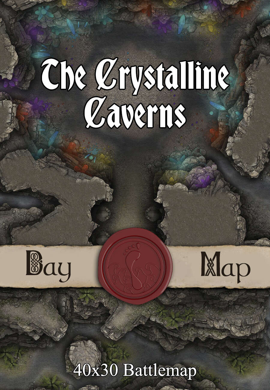 X Battlemap The Crystalline Caverns Seafoot Games Magical