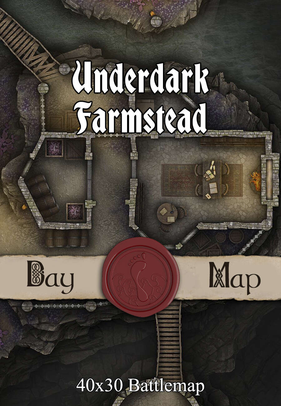 X Battlemap Underdark Farmstead Seafoot Games Camps