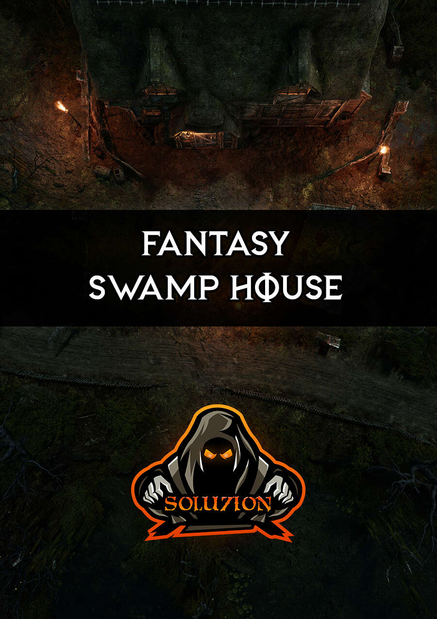 Haunted Rural Swamp House HD 1080p Animated Fantasy Battle Map