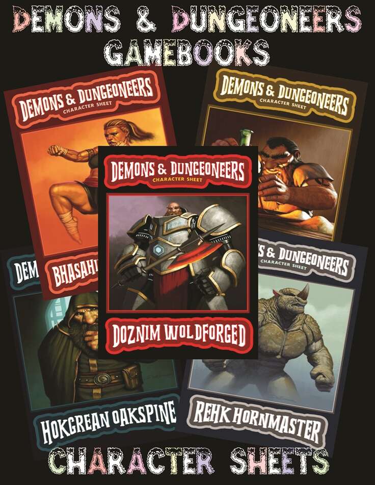 Demons Dungeoneers Character Sheets Bundle Bundle Demons