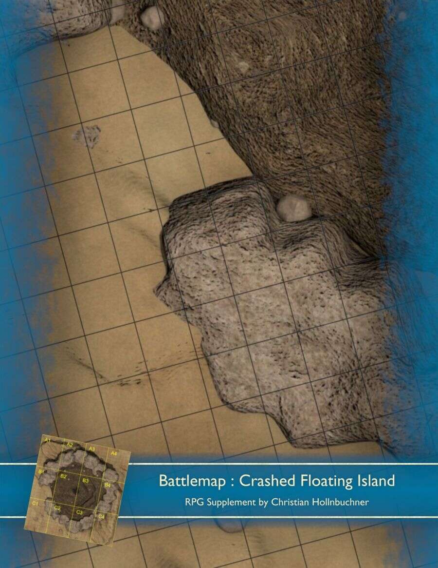 Battlemap Crashed Floating Island Christian Hollnbuchner