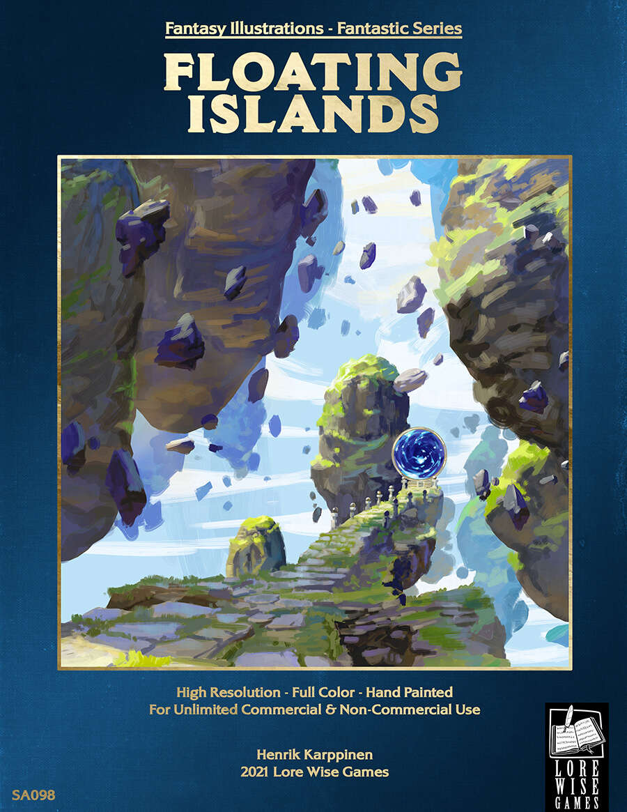 Fantasy Art Floating Islands Lore Wise Games Fantasy Stock Art