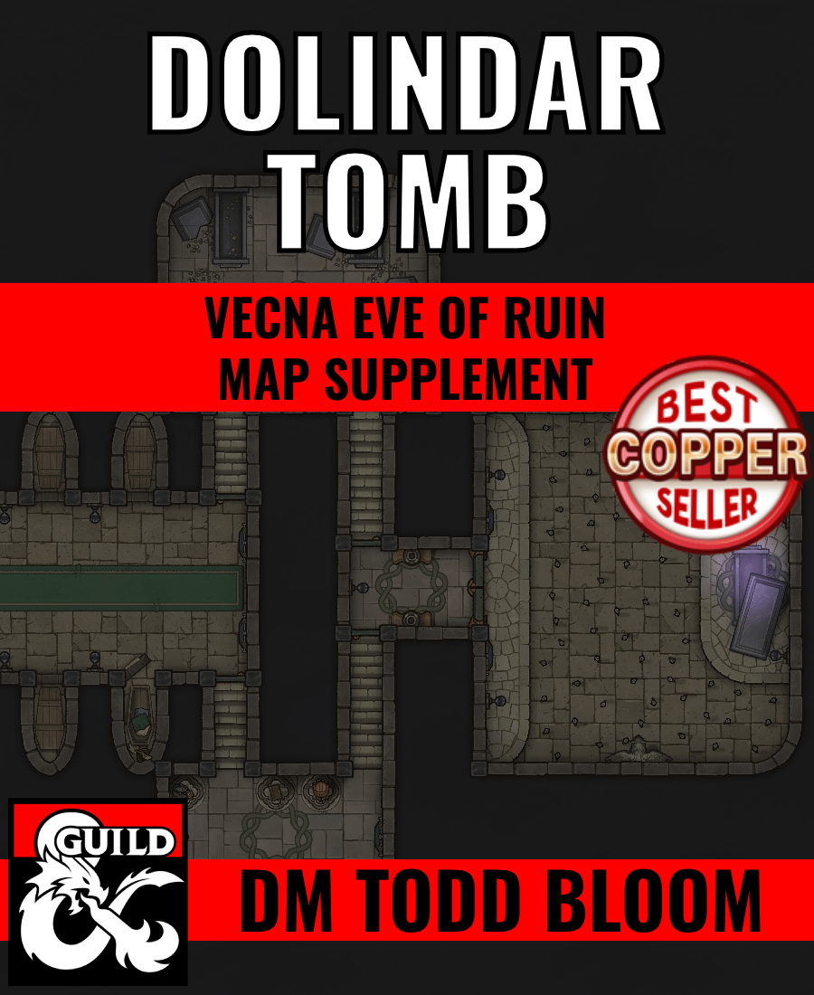 Vecna Eve Of Ruin Ch 1 Dolindar Tomb Map Supplement Dungeon Masters