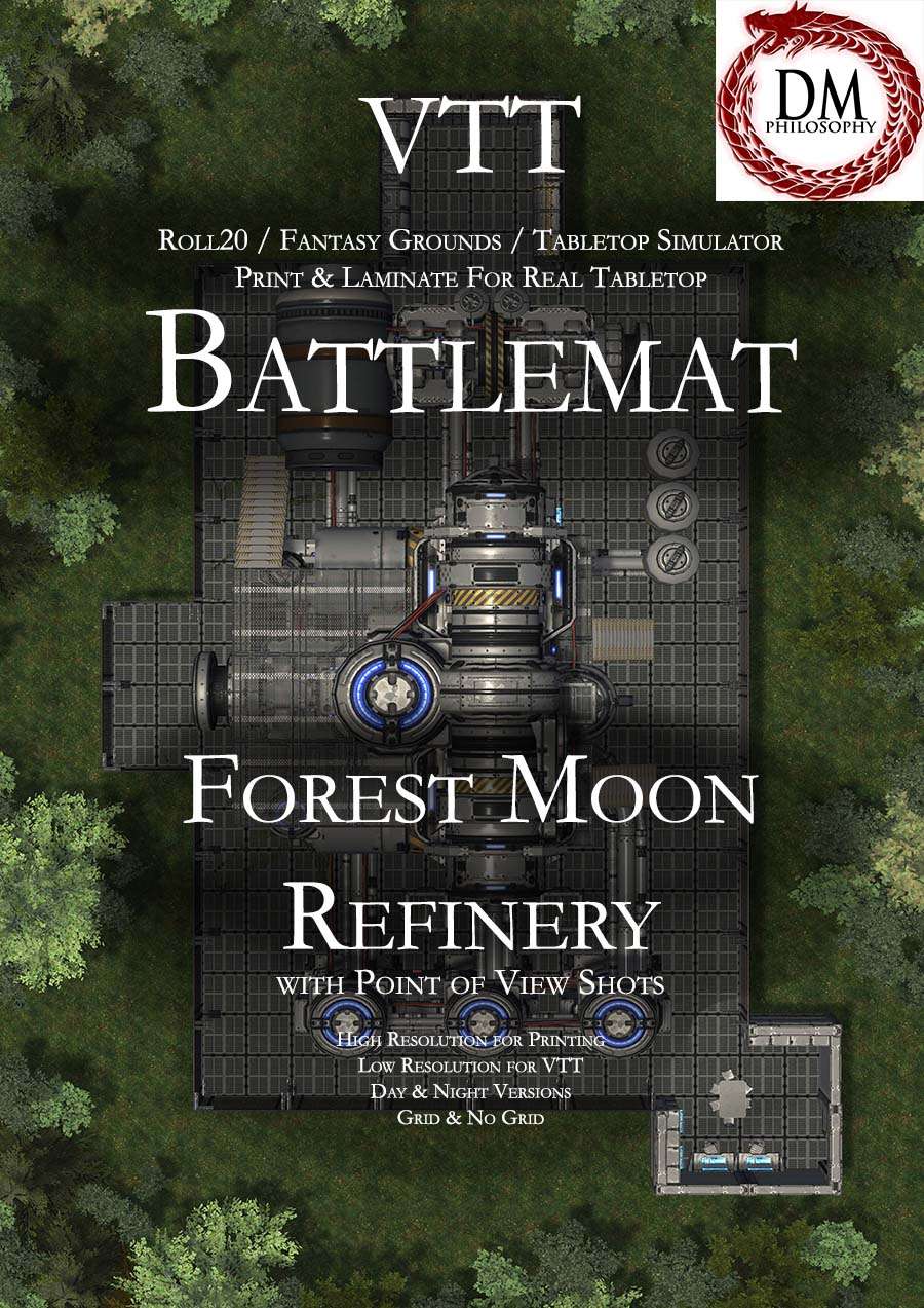 Vtt Battlemap Forest Moon Refinery Dm Philosophy Sci Fi Themed