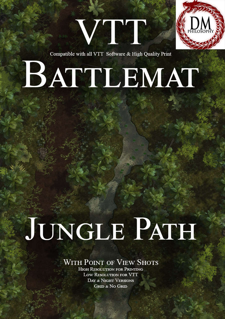 VTT Battlemap Jungle Path DM Philosophy Forests Premium