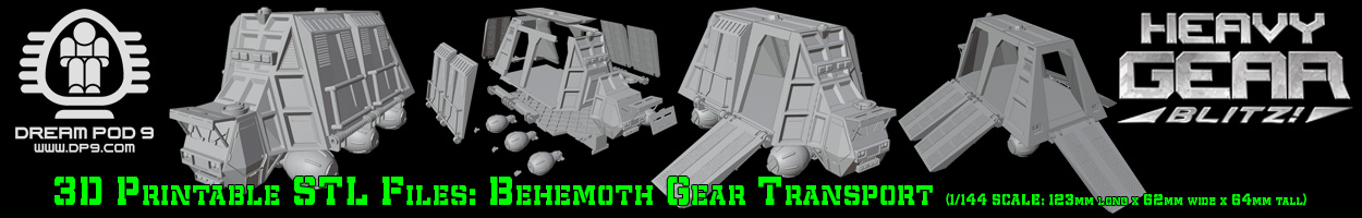 Behemoth STL 3D Printable Model for Heavy Gear Blitz