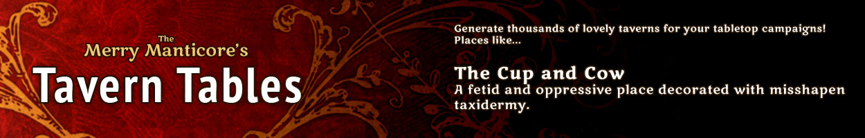 The Merry Manticore's Tavern Tables