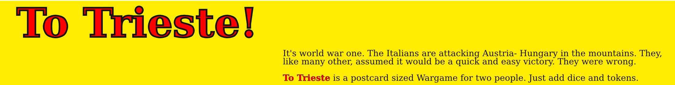 To Trieste!