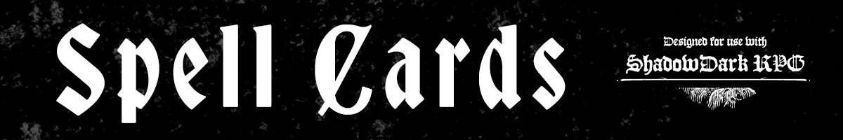 Core Spell Cards for Shadowdark RPG