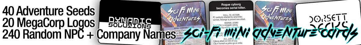 Sci-Fi / Cyberpunk Mini Adventure Cards