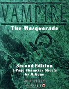 MrGone's Vampire the Masquerade Second Edition 1-Page Character Sheets