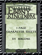 MrGone's Kindred of the Ebony Kingdom 1-Page Character Sheets