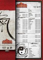 Kindred of the East character sheet