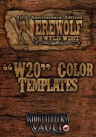 Werewolf: The Wyld West Color Templates