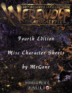 MrGone's Werewolf The Apocalypse Fourth Edition Misc Character Sheets