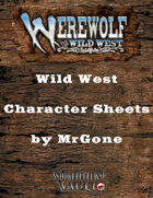 MrGone's Werewolf The Wild West Character Sheets