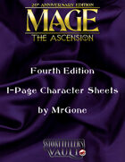 MrGone's Mage The Ascension Fourth Edition 1-Page Character Sheets
