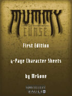 MrGone's Mummy The Curse First Edition 4-Page Character Sheets