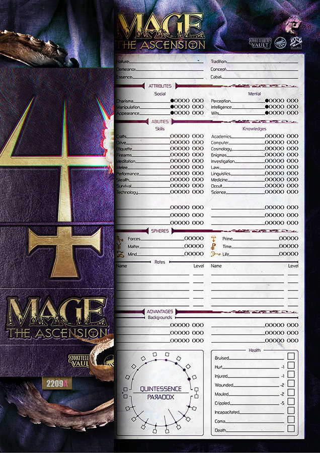 Mage the Ascension - Character Sheet Revised - White Wolf DriveThruRPG.com.