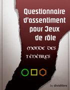 Questionnaire d’assentiment pour Jeux de rôle (Monde des Ténèbres)(A4)