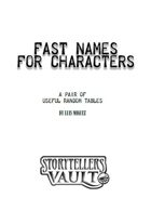 Fast Names for Characters - Random Tables