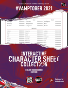 Nerdbert's Interactive Character Sheet Collection for Vampire: The Masquerade 5. Edition [Vamptober Color Moodboard Special Edition] [ENG]