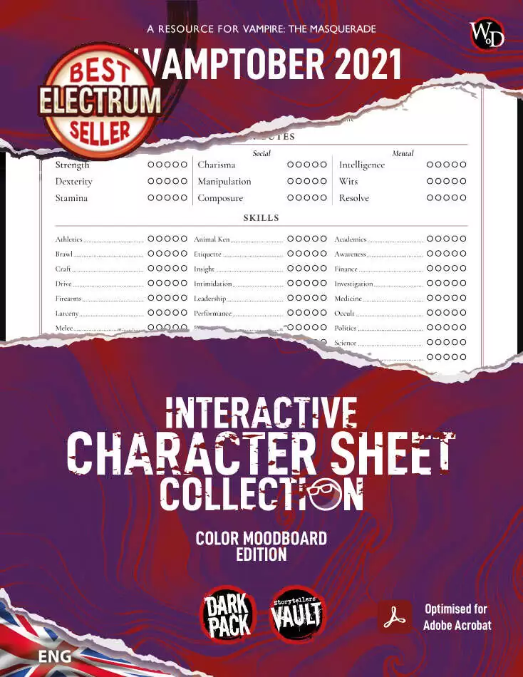 Nerdbert s interactive character sheet collection for vampire the