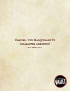 Vampire The Masquerade V5 - Character Creation