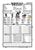 Werewolf the Apocalypse 20th ed. - WtA Character Sheet - Color - Blank Skills