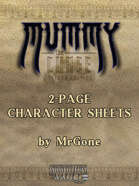 MrGone's Mummy the Curse Second Edition 2-Page Character Sheets