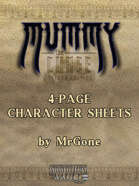 MrGone's Mummy the Curse Second Edition 4-Page Character Sheets