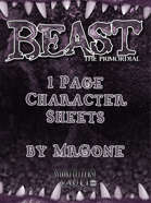 MrGone's Beast the Primordial First Edition 1-Page Character Sheets