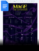 Fancy and Editable Character Sheet for Mage: The Ascension at Google Docs