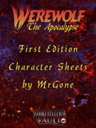 MrGone's Werewolf the Apocalypse First Edition Character Sheets