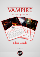 Clan Cards for Vampire the Masquerade Fifth Edition