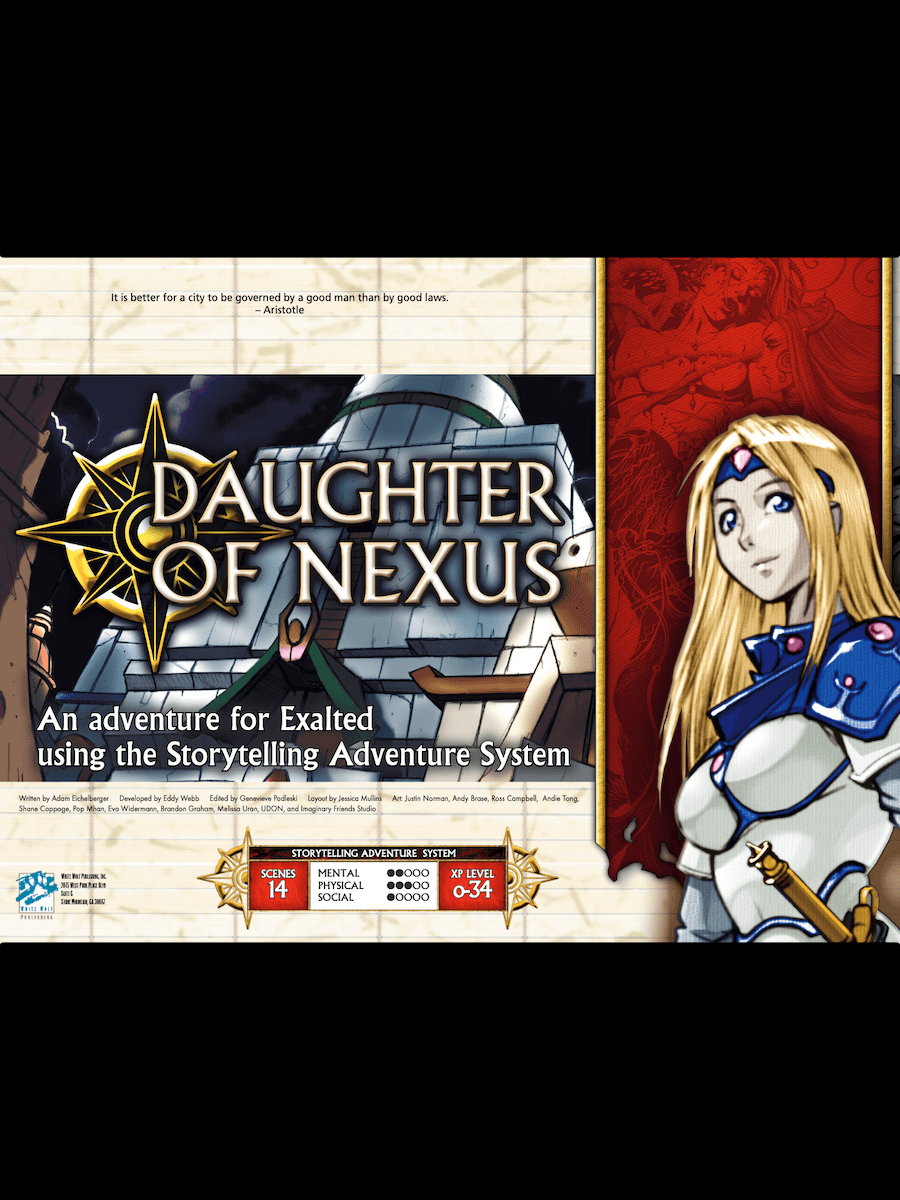 Daughter of Nexus (Exalted) - White Wolf | Exalted Second Edition |  Storytelling Adventure System | PDF Exclusives | DriveThruRPG