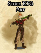 Stock Art - Nicola, Scruffy Female Swordsman