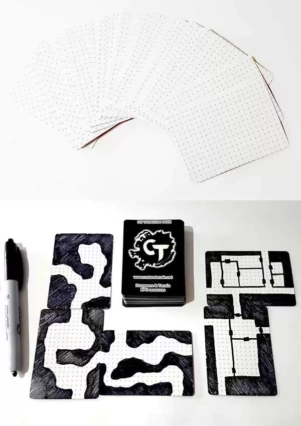 DIY Dungeon Deck Plaingrids - Custom Terrain | Printed Titles