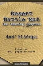 Wargames Battle Mat 4'x4' - Desert (021b)