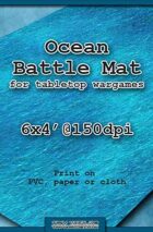 Wargames Battle Mat 6'x4' - Ocean (071)