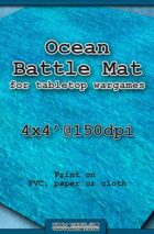 Wargames Battle Mat 4'x4' - Ocean (071b)