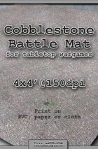 Wargames Battle Mat 4'x4' - Cobblestone City (041b)