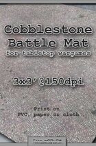 Wargames Battle Mat 3'x3' - Cobblestone City (041c)