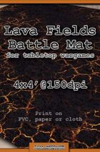 Wargames Battle Mat 4'x4' - Lava Fields (051b)
