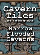 Cavern Tiles - Narrow Flooded Caverns - RPG Game Tiles