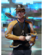 Jennifer S Lange Presents: Man with Pet Snake