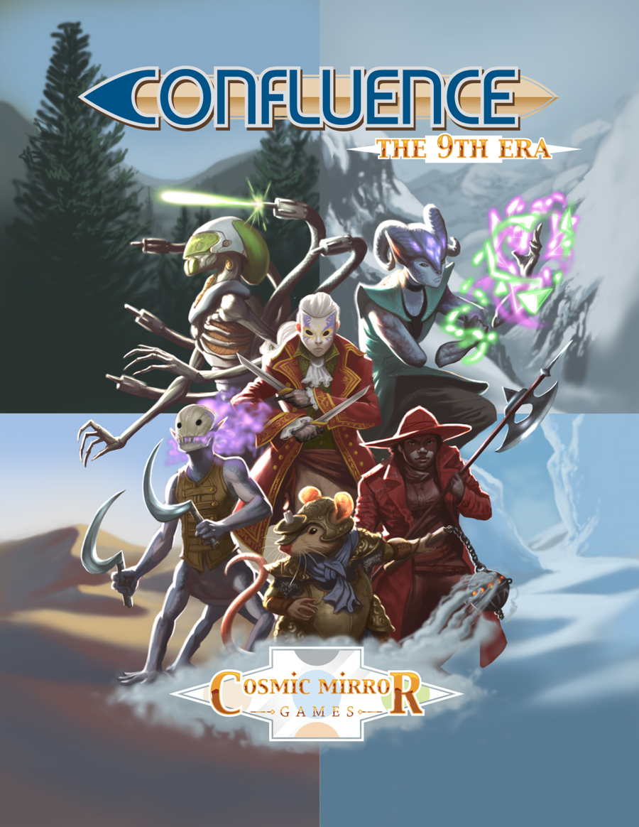 Confluence Cover Poster - Cosmic Mirror Games | DriveThruRPG